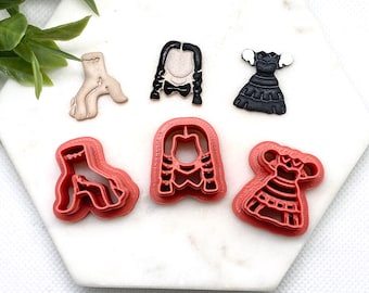 Halloween Polymer Clay Cutters: Gothic Family TV Show Theme