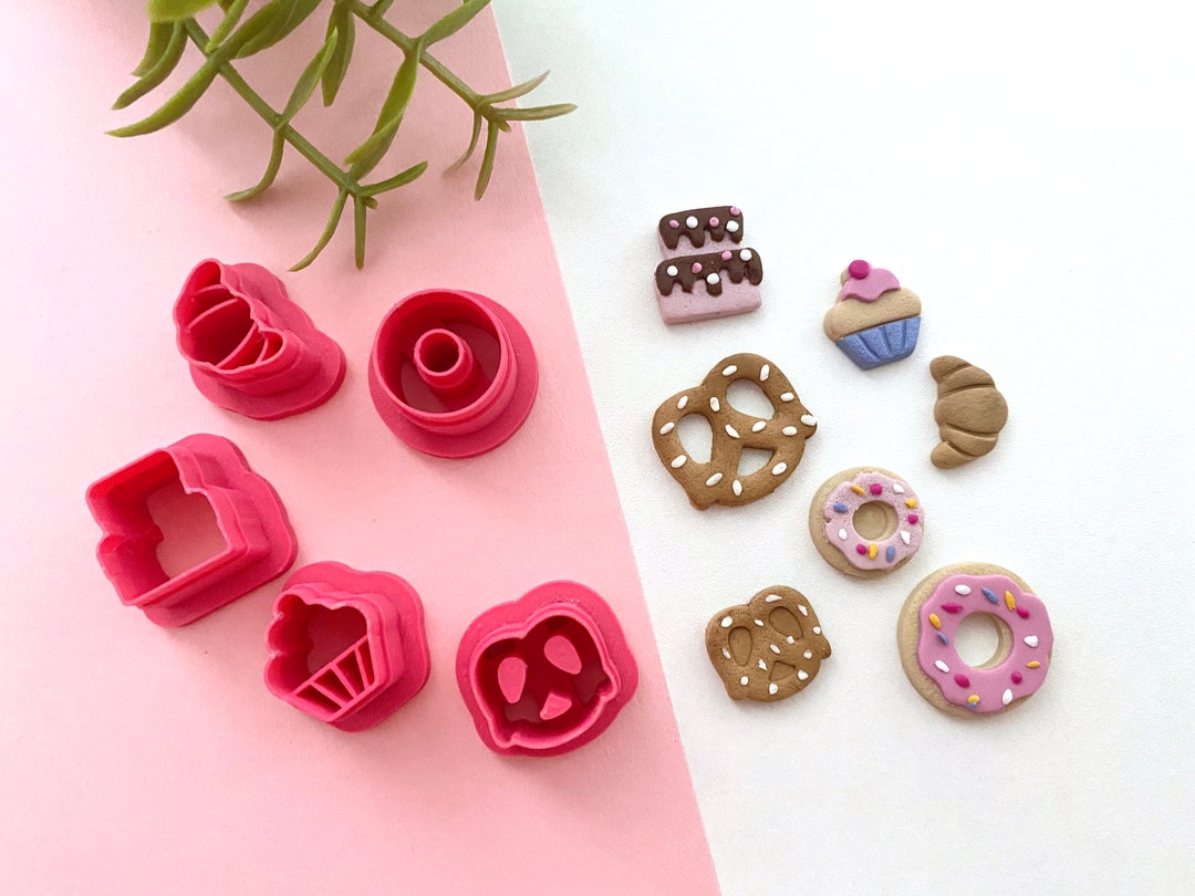 Baked Goods Polymer Clay Cutters, Donut Cutter, Cake Cutter, Cupcake