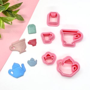 Teacup Polymer Clay Cutters, Teapot Cutters, Tea cutters, Tea bag cutter, Stud cutters, Dangle Cutters