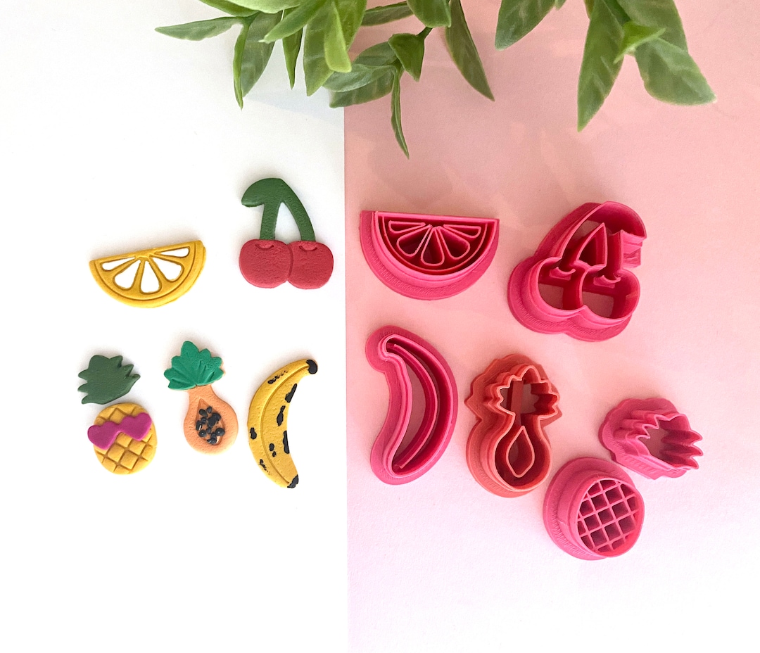 Fruits Cutters Part 2 Polymer Clay Half Lemon Cutter Cherries Cutters