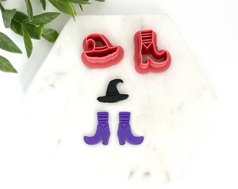 Witch Hat for  Polymer Clay Cutters | Witch Cutters | Witch boots Cutter | Dangle Cutters  | Halloween Cutters