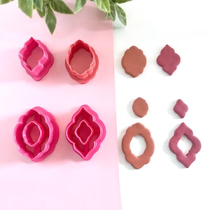 Moroccan Polymer Clay Cutter, Moroccan Drop Clay Cutters, Embossing Clay Cutter, Clay Cutter, Dangle Cutter, Moroccan shape