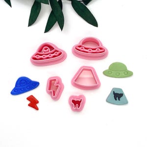 UFO SaucerPolymer Clay Cutters | Alien cutters | extraterrestrial life Cutters | Space Cutters | Dangle Cutters