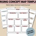 Nursing Concept Map Template, Nursing Notes, Printable Nurse Concept ...