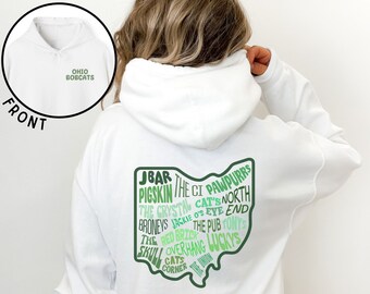 Ohio University Sweatshirt, OU Oh Yeah Hoodie, Ohio Bobcats Shirt, Athens Ohio, College Graduation Gift, - Athens Bars Hoodie
