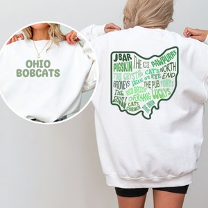 Ohio University Crewneck, OU Oh Yeah Crew Neck, Ohio Bobcats Sweatshirt, Athens Ohio College Apparel - Athens Bars Sweater