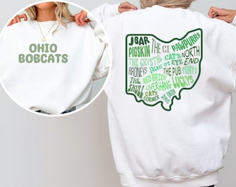 Ohio University Crewneck, OU Oh Yeah Crew Neck, Ohio Bobcats Sweatshirt, Athens Ohio College Apparel - Athens Bars Sweater