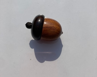 Wooden Acorn Locket, Bead, Screw top Bead, Wishes Pendant, Witches gift, Spell Jar, Protection Jar, Witch bottle.