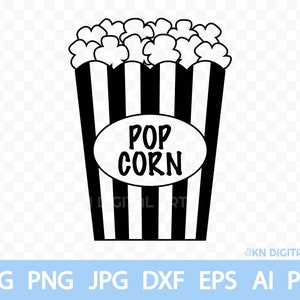 Popcorn SVG - Filme, Film, Snacks - svg png jpg dxf eps ai pdf - Clipart Vektor Cricut Vinyl Cutting