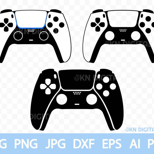 Gaming Controller - Playstation PS5 PS4 Xbox Gamer Boy Girl Dad - svg png jpg dxf eps ai pdf - Clipart Vektor Cricut Vinyl Cutting