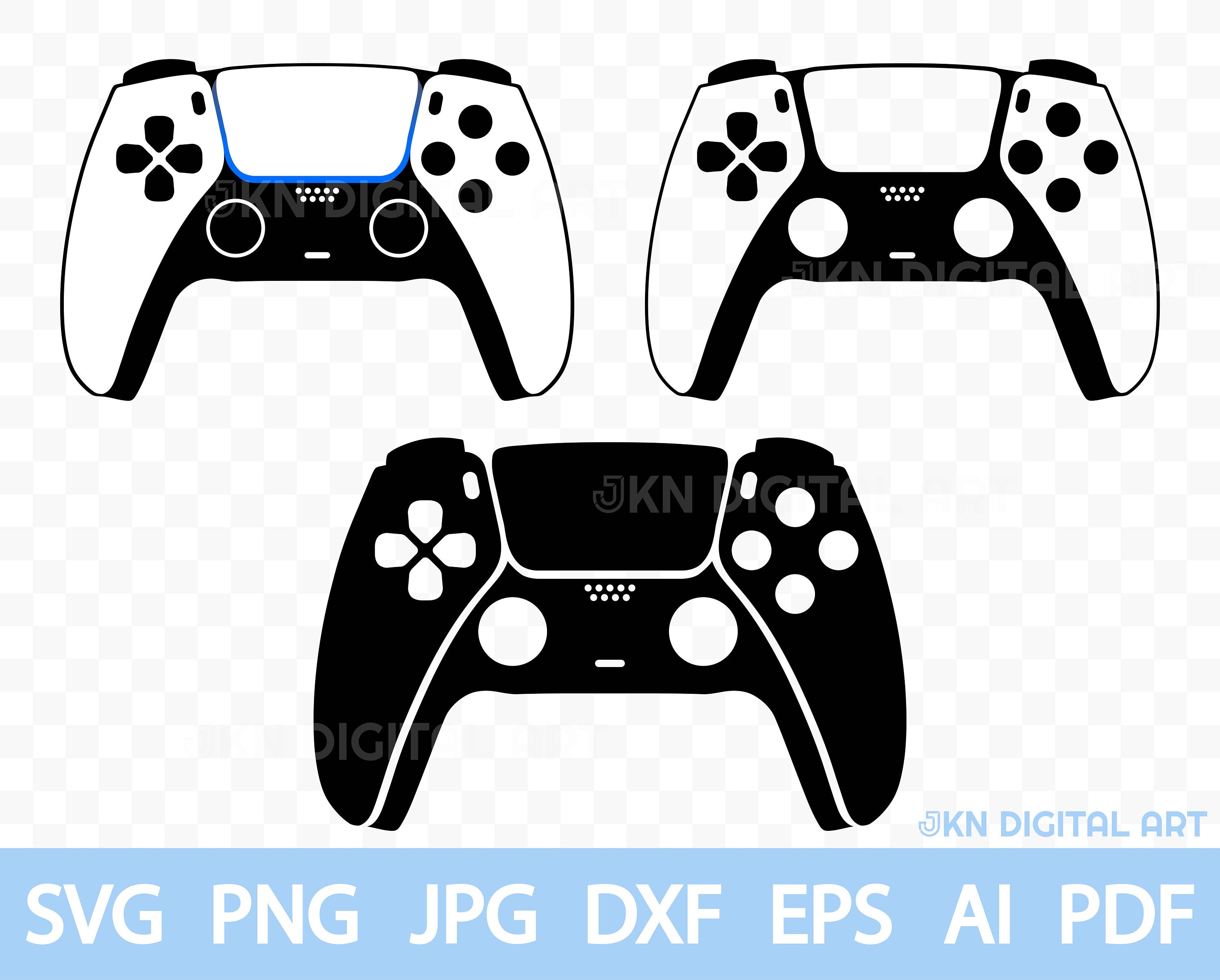 PS5 bundle skin template , Ps5 controller, Playstation 5 Disk Version  Console Template File, cricut , silhouette, Vector cut File