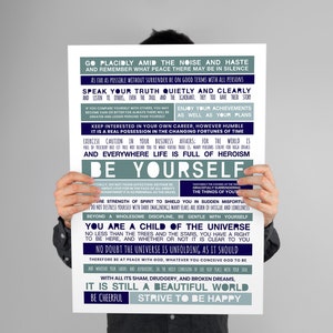 PRINTABLE - Wandkunst nach Max Ehrmanns Desiderata