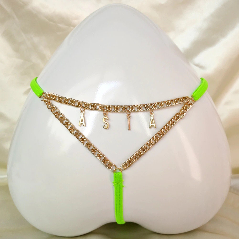 Personalized Body Waist Chain Custom Thong Chain GString Etsy 日本