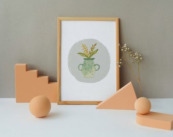 Plant Wall Art, Plant Decor, Greenery, Watercolor Decor, Home Decor, Botanical, Plant Print, Plant Printable Wall Decor