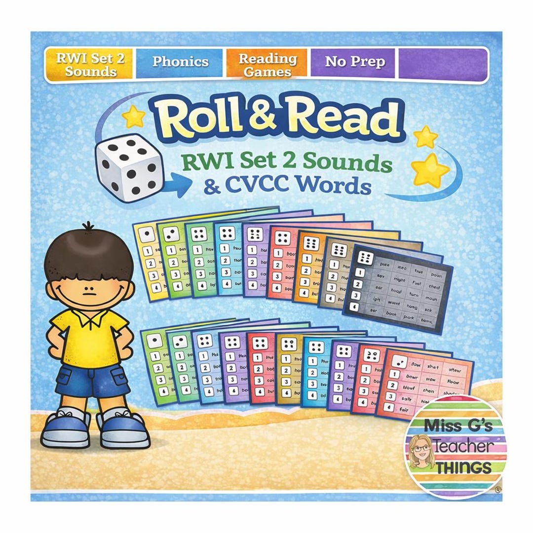 Roll the Dice & Say/write: RWI Set 2 Sounds + CVCC Words - Etsy
