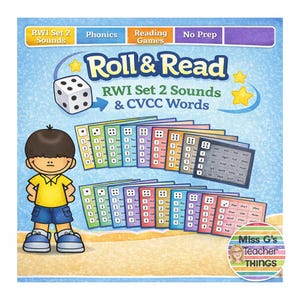 Roll the Dice & Say/Write: RWI Set 2 Sounds + CVCC Words
