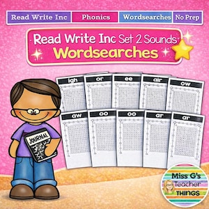 Lesen Schreiben Inc (RWI) Set 2 Töne - Wortsuchrätsel mit Antworten