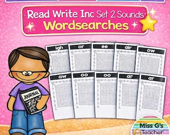 Read Write Inc (RWI) Set 2 sounds - Word searches with answers