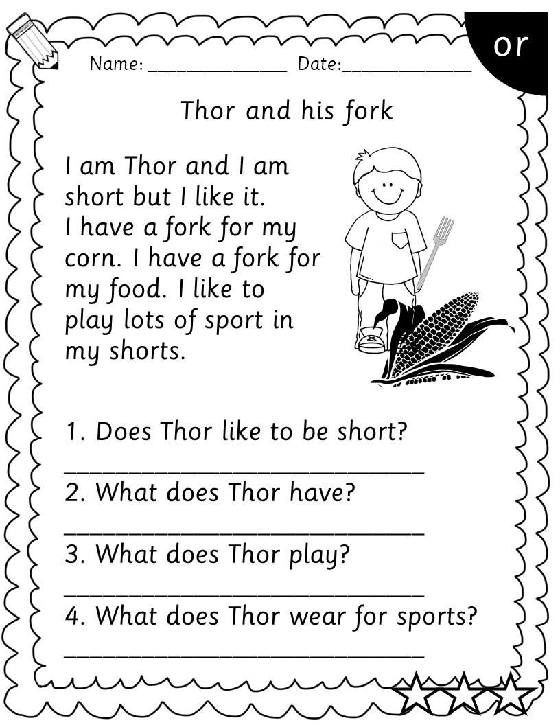 Rwi Proofread Example Reading Comprehension Book 1 - RWI Set 2 Phonics - Sounds and Stories ...