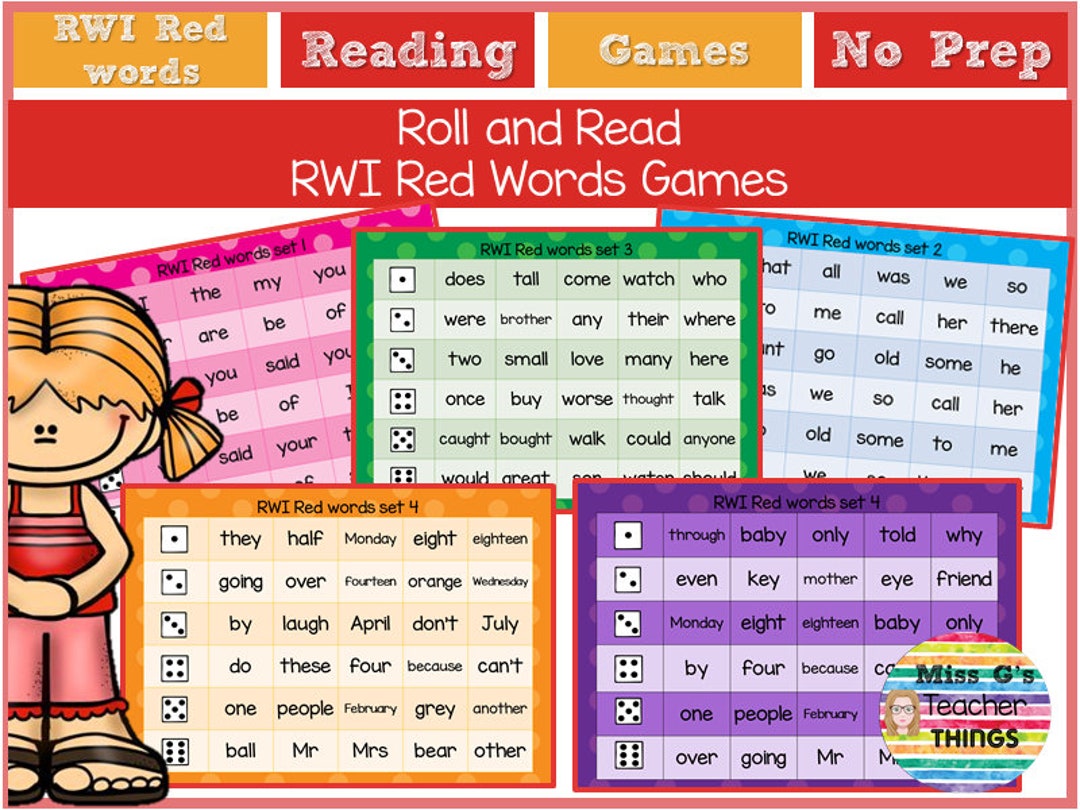 Roll and Read Read Write Inc RWI Red Word Colourful Board Games for Phonics  Practice - Etsy