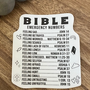 Bible Emergency Number Sticker,  God Never Fails Sticker