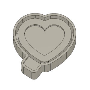 Heart Shaker Blank for Molding 3D printer file STL, Cardstock SVG