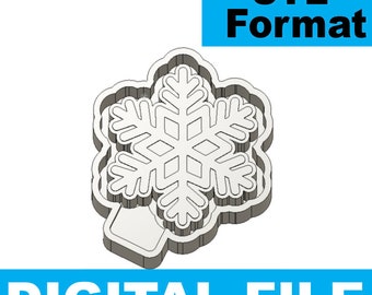 Snowflake Freshie Blank for Molding 3D printer file STL