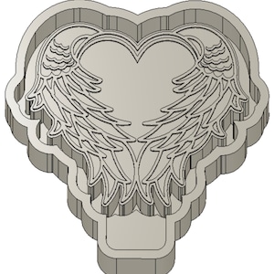Heart with wings Freshie Blank for Molding 3D printer file STL