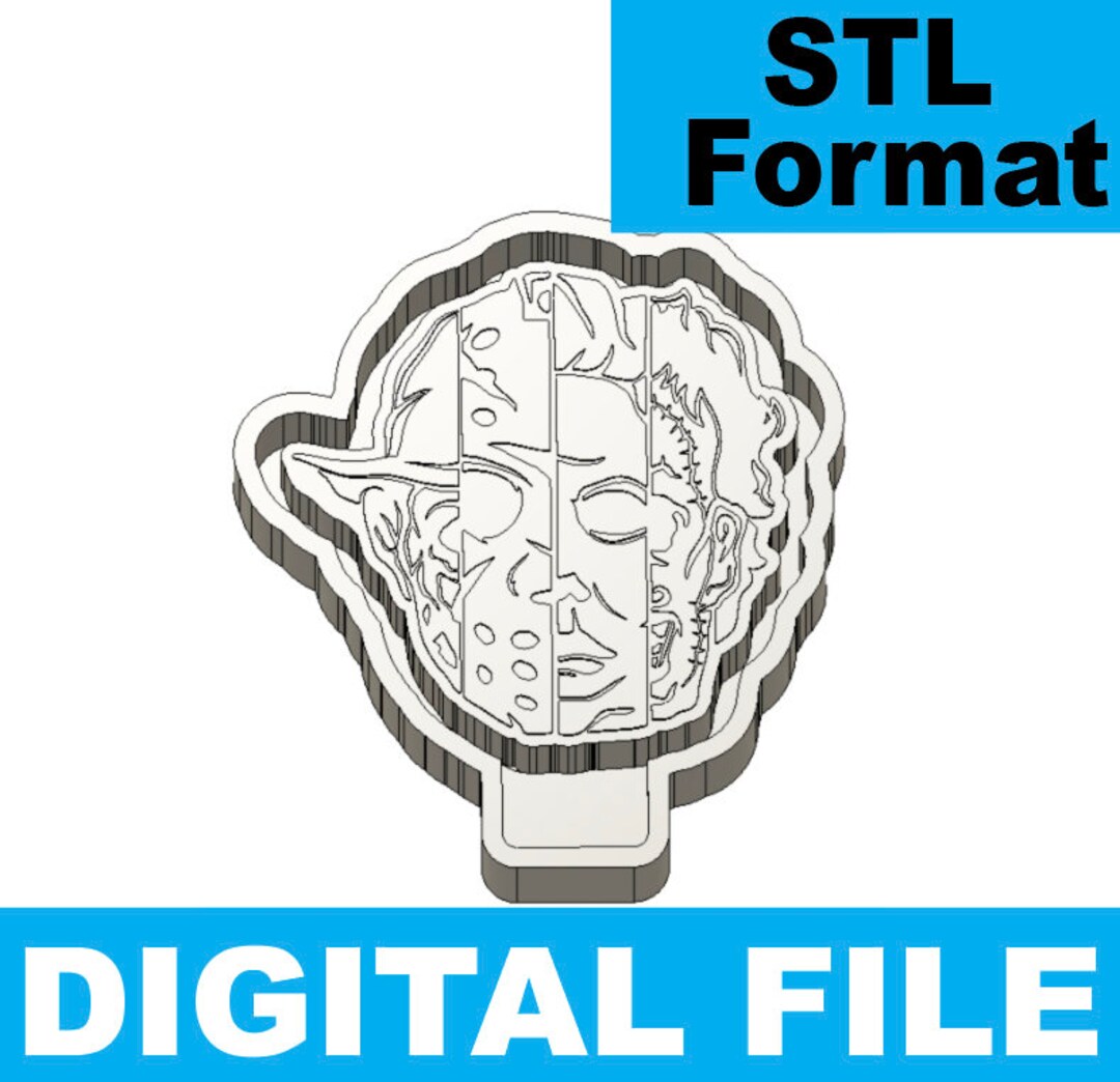 Horror Face Mash Freshie Blank for Molding 3D Printer File STL / Horror / Spooky / Halloween Etsy