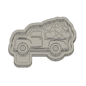 Heart truck Freshie Blank for Molding 3D printer file STL