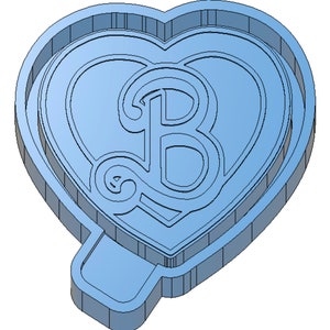 B Heart  Blank for Molding 3D printer file STL