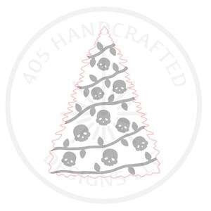 Skull Christmas Tree Laser SVG / horror / spooky / halloween