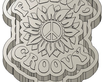Feelin Groovy Freshie Blank for Molding 3D printer file STL