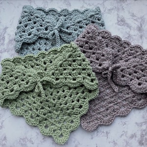 Pañuelo de crochet estilo cottagecore - pañuelo casero - para ella - pañuelo de crochet