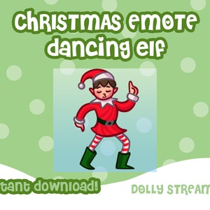 Christmas Dance Emote, Dancing Holiday Twitch Emotes for YouTube or Discord Servers, Digital Download