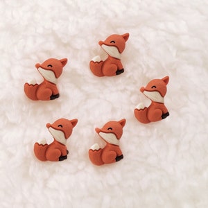 Bottoni a forma di volpe, bottoni per bambini, bottoni per bambini, bottoni con occhiello/gambo per abbigliamento per bambini, bottoni a forma di animali, accessori per cucire
