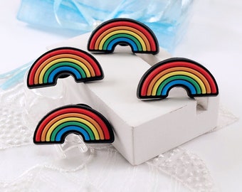 Regenbogen Crocs Anstecker  Schuhanstecker Schuh Charm Schuhe*