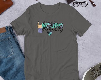 I Support Neuro Diversity Short-sleeve unisex t-shirt