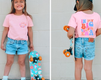 In My Big Cousin Era Shirt, Big Cousin Toddler Shirt, Retro Kids Shirt, Youth Tee, Gifts for Kids, Smiley Face Tee, Cousin Shirt