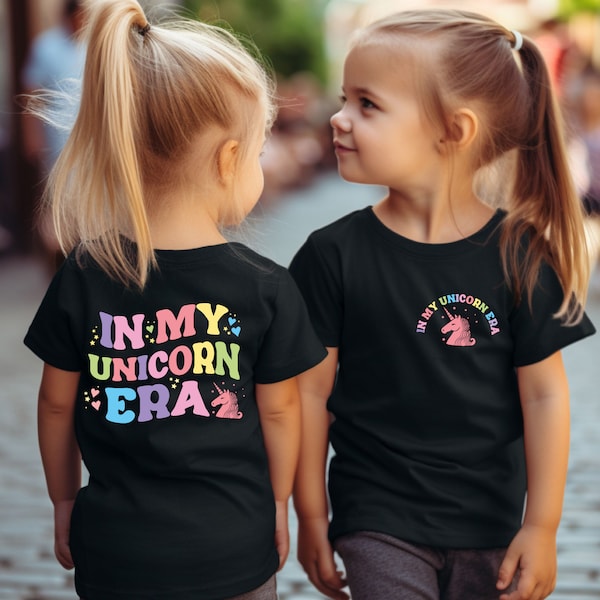 In My Unicorn Era Shirt, Unicorn Gift, Funny Fantasy Animal Gift, Retro Kids Shirt, Mama's Little Girl Shirt, Cute Toddler Gifts