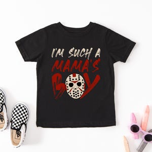 Mama&#39;s Boy toddler shirt, Mama&#39;s Boy, Jason, Horror Shirt, Friday the 13th, Halloween Gift, Cute toddler shirt, Toddler Gifts,  Funny Shirt