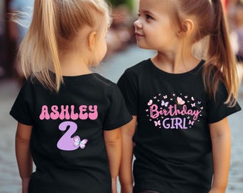 Custom Birthday Girl Shirt, 2nd Birthday Shirt, Second Birthday Gift, 2nd Birthday Party Tee, Two Cute Shirt, Girl Birthday Party Gift Shirt