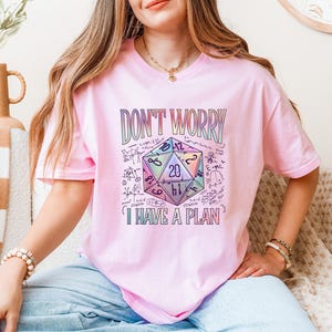Funny Gamer Shirt, Don&#39;t Worry I Have a Plan Shirt, Gifts for Gamer, Playing Game Shirt, D20 System Shirts, Gamer Gift, Funny Office Shirt