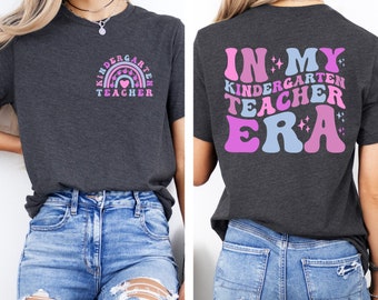 "In My Teacher Era" T-Shirt For Women - Cute Teacher Appreciation Tee, Presch/Kindergarten