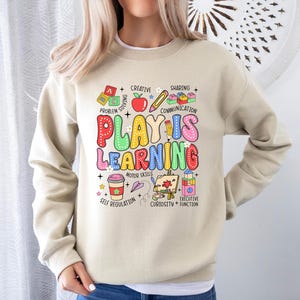 Play Is Learning Teacher Shirt, Kindergarten Preschool Teacher Tee, Teacher Shirt, First Day Of School, Teacher Gifts, Back to School Shirt