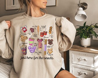 Just Here For The Snacks Shirt, Disney Snacks Shirt, Disney Snack Goals, Disney Family Vacation Shirt, Disney Food Lover Sweatshirt