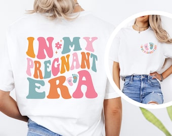 In My Pregnant Era Shirt, Pregnancy Shirt, Gift for New Mom, Pregnant Women Shirt, Baby Reveal Gift, Baby Announcement Sweatshirt