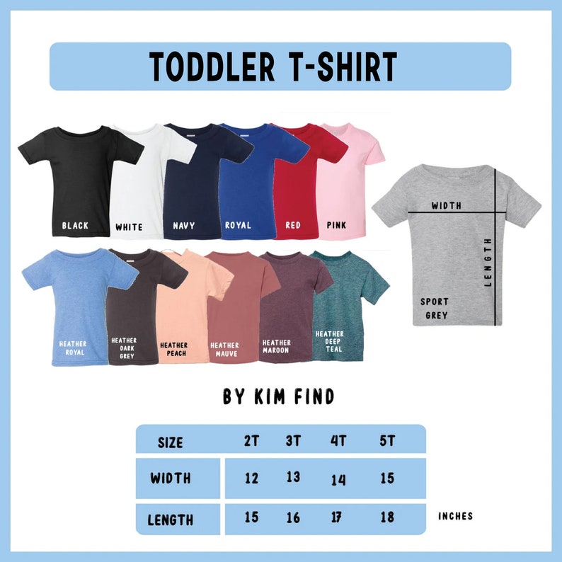 toddler t - shirt sizes chart
