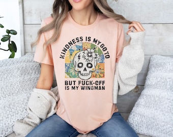 Camiseta «La amabilidad es mi primera opción, pero "vete a la mierda" es mi cómplice», regalo divertido, sudadera divertida, camiseta sarcástica, sudadera atrevida, camiseta con frase divertida