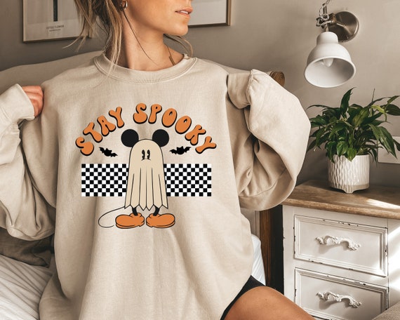 Stay Spooky Shirt, Halloween Sweatshirt, Halloween Gift, Mickey Ears Halloween Shirt, Spooky Season Shirt, Mickey Ghost Halloween Shirt